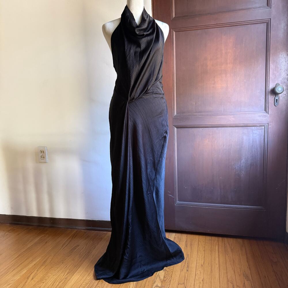Zara Black Halter Midi Dress